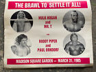 Affiche vintage ORIGINALE Wrestlemania 1 24x36. Bon état général. WWE.