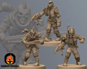 Cyberpunk Miniature Mini Skele Thugs Skeleton 2077 Cyborg Papsikels - Picture 1 of 14