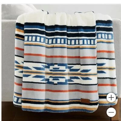 Pendleton Pendleton Geometric Print Aztec Western Plush Throw 50x70 Nwt - Image 1 of 4
