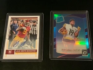Panini Juju Smith-Schuster 2017 clasificación óptica novato púrpura Prizm/50 #176 + automático - Imagen 1 de 2