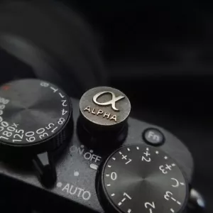 Emboss ALPHA Camera Shutter Release Button For Fuji Leica Canon eos Nikon Sony - Picture 1 of 3