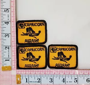 Capricorn Awake Erotic Sexual Astrological Zodiac Jacket Vest Patch Crests Lot 3 - Picture 1 of 1