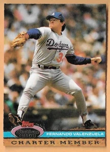 FERNANDO VALENZUELA DODGERS - CHARTER MEMBER - TOPPS STADIUM CLUB NM-MT 1991 - Picture 1 of 2