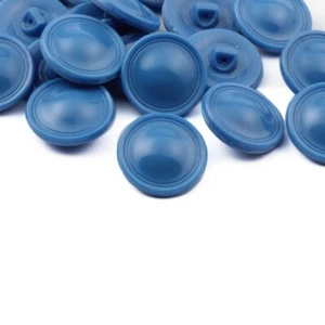 24 Botones Vintage Checo Cristal Azul Círculo Concéntrico Cúpula 18mm - Imagen 1 de 2