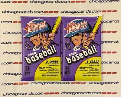 2x 2020 Topps Heritage Minor League HOBBY Pack Look4 Witt Rutschman AUTO Rookie - Image 1 of 4