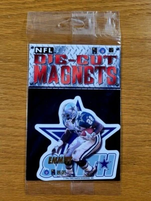 EMMITT SMITH Dallas Cowboys Vintage 1996 NFL Fútbol Troquelado Imán de Nevera Foto 1 de 3