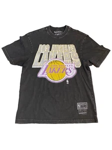 Mitchell and Ness LA Lakers Mens T-Shirt Size XS Black Short Sleeve Basketball - Picture 1 of 5