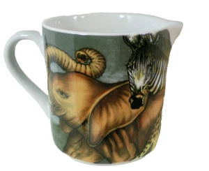 Elephant Zebra Lion Design Sakura La Menagerie Creamer 1996 by John Zak safari - Picture 1 of 8