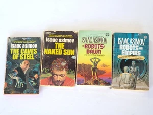 Isaac Asimov LIJE BALEY Lot of 4 books, Caves Of Steel , Naked Sun, 1st - Bild 1 von 13