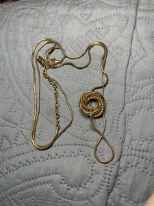 Akola lange Halskette goldfarben Knoten 32-36 cm - Bild 1 von 4