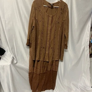 Mlle Gabrielle Rock 2X und Top 1X Boho Hippie fließend Perlen Vintage  - Bild 1 von 16