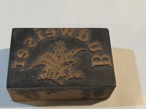 Early Budweiser Letterpress Ink Print Printer Block Stamp Beer Anheuser-Busch - Picture 1 of 4