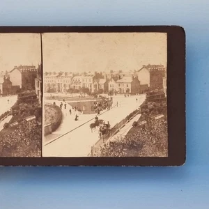 Min-Y-Don Llandudno Stereoview C1880 Real Photo Wales Victorian Street Scene - Picture 1 of 3
