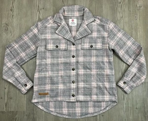 Simply Southern rosa und grau kariertes Flanell Fleece Knopfleiste Jacke Damen Gr. S - Bild 1 von 9