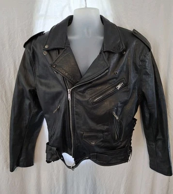 Chaqueta de Cuero Jarvis Bond Negra Moto Talla 44 XL  Foto 1 de 4