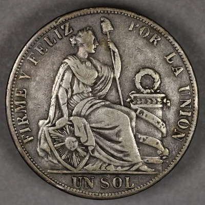 1891 Peru Silver 1 Sol - Image 1 of 2