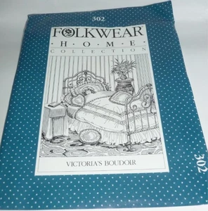 Folkwear Sewing Pattern 302 Victoria's Boudoir Bed Set Pillows Quilt Uncut VTG - Picture 1 of 5
