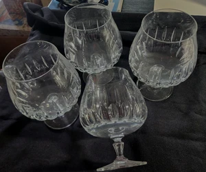 4 Mikasa Lead Crystal INTERLUDE  Brandy Snifter Glasses - Picture 1 of 3