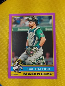 2025 Topps Heritage Cal Raleigh SP Light Purple Border #472 Seattle Mariners⚾ - Bild 1 von 9