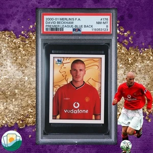 Merlin’s FA Premier League 2001 | PSA 8 David Beckham | #176 | Blue Back - Picture 1 of 1