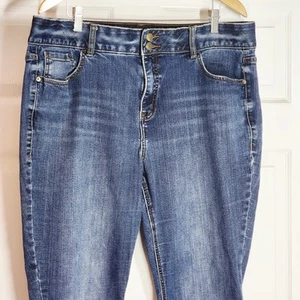 Lane Bryant Denim Jeans Womens 20 s short Darker Stretch Boot Cut High Rise - Picture 1 of 7