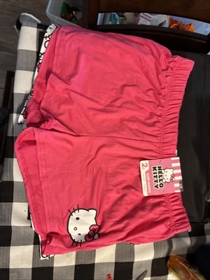Pantalones Cortos para Dormir Hello Kitty 2 Pares Para Mujer Grande Estampado Gráfico Sanrio Nuevos Foto 1 de 4