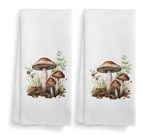 Mashroom Towel Mushroom Kitchen Decor Kitchen Towels and Dishcloths Set of 2 ... - Picture 1 of 6