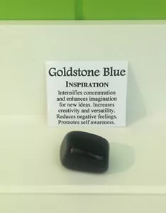 Blue Goldstone Tumble Stone - Inspiration Imagination & Creativity | Free Post - Picture 1 of 2