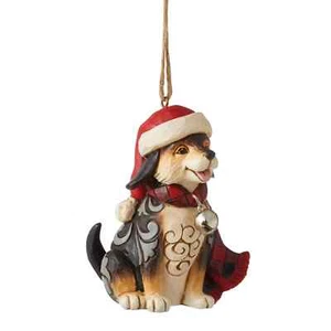 Jim Shore HIGHLAND GLEN DOG WEARING PLAID SCARF ORNAMENT 6012875 NEW 2023 - Picture 1 of 3