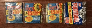 1985 Fleer Football 3 Wax Packs in Rack Pack Unopened FACTORY SEALED VINTAGE M18 - Picture 1 of 1