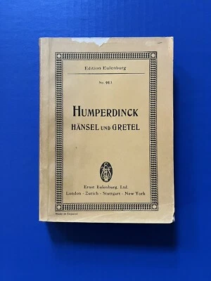 Humperdinck - Hansel und Gretel - Eulenburg Miniature Study Score PB - Image 1 of 4