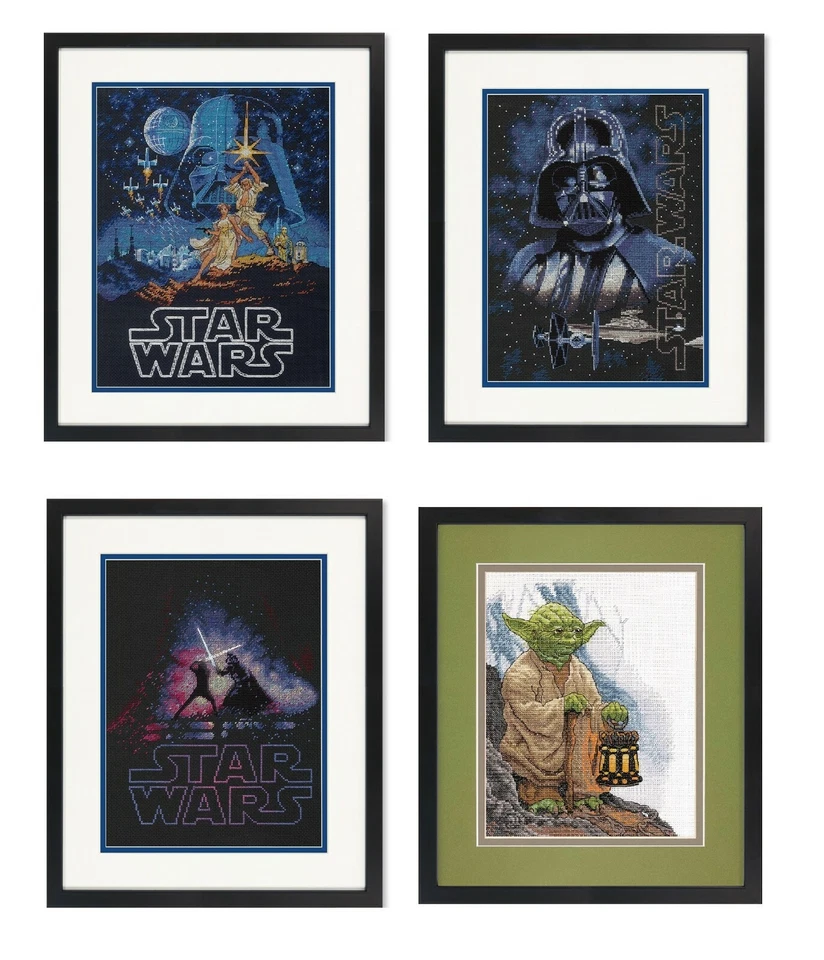 Dimensions Cross Stitch Kit Star Wars Luke Lei Darth Vader Yoda - Image 1 of 1