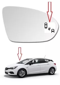 Außenspiegel Spiegelglas OPEL ASTRA K 2015-2021 Rechts Assistent Toter Winkel - Bild 1 von 6