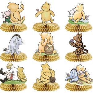 9pcs Winnie The Pooh Honeycomb Centerpieces For Baby Shower, Party Supplies - Picture 1 of 5