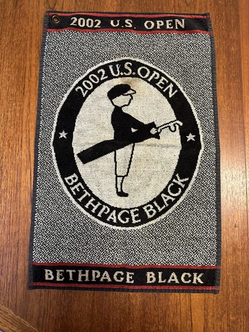 US Open 2002 Bethpage Black Golf Tournament Towel Terry Rag Cloth Cotton Vintage Cover