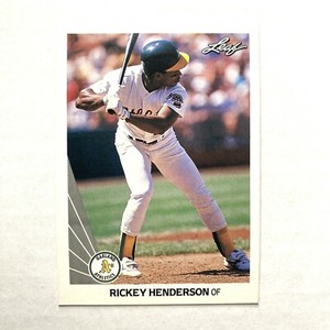 Rickey Henderson 1990 Leaf Baseball Card  #160 Oakland Athletics MLB Sports