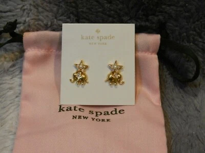 Kate Spade Invierno Carnaval Estrella Elefante Pendientes NUEVO Bolsa para el Polvo Foto 1 de 2