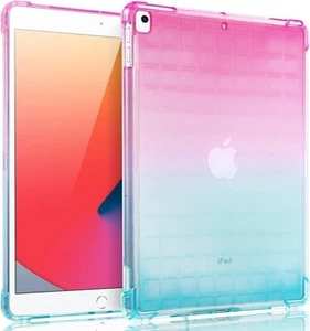 KIQ Colorful Case for iPad 7,8,9 Generation: 2019-2021 ~ Pink-Green Gradient - Picture 1 of 6