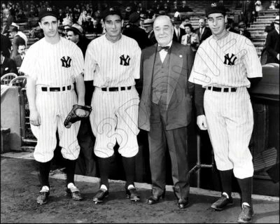 Joe Dimaggio Lazzeri Crosetti Rupert Photo 8X10 New York Yankees 1937 - Image 1 of 2
