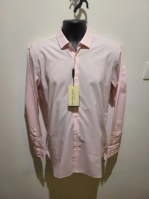 NEW - Burberry London, Pink Checkered Long Sleeve Button Shirt, Men's 15. A132 - Image 1 of 4