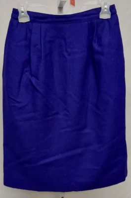 Falda de negocios lápiz de lana púrpura Sasson forrada de poliéster para mujer talla 6 Foto 1 de 4