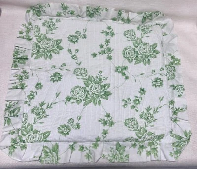 Almohada Shabby Chic Sham Victorian Heart Co hermosas rosas verdes con enredaderas  Foto 1 de 3