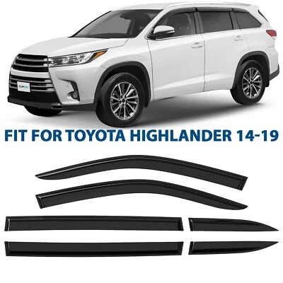 Protectores de lluvia CLIM ART viseras de ventilación pantalla para Toyota Highlander 2014-2019 Foto 1 de 4