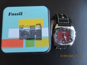 Fossil Herren Kult-Uhr Big-Tic AM 3696 Orig Lederarmband +3 neue Batterien + Box - Bild 1 von 14