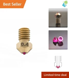 Ultimate 0.4mm Ruby Nozzle for Abrasive Materials - Compatible with 3D Printers - Picture 1 of 7