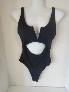 NWT~ Meyeeka Size M Black One Piece Swimsuit Monokini Cutout - Picture 1 of 4