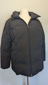 Anne Klein schwarze Daunen- und Wasservogelfedern gefütterte Jacke 1X - Bild 1 von 7
