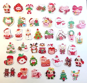 Pegatinas de Navidad #16 caprichosas 42 piezas animales pan de jengibre casa árboles - Imagen 1 de 1