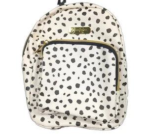 Jessica Simpson Camille Mochila Cartera Leopardo de las Nieves Estampado Animal Cuero Vegano - Imagen 1 de 5