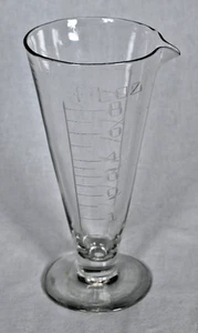 Vintage mundgeblasen 8 Unzen Apotheker Messung graduiert konischer Fuß Becherglas - Bild 1 von 6